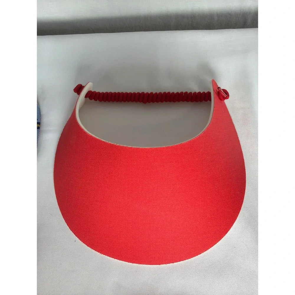 RETRO Unbranded Visor Hat Set Women OSFM Red Blue Yellow Excellent